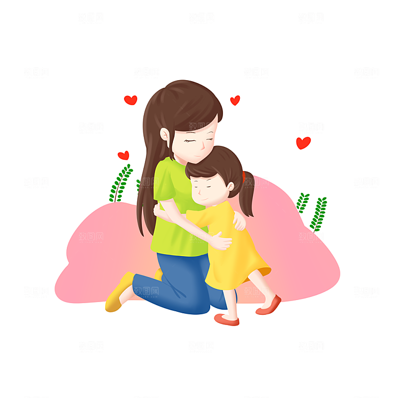免抠元素插画可爱卡通母亲节