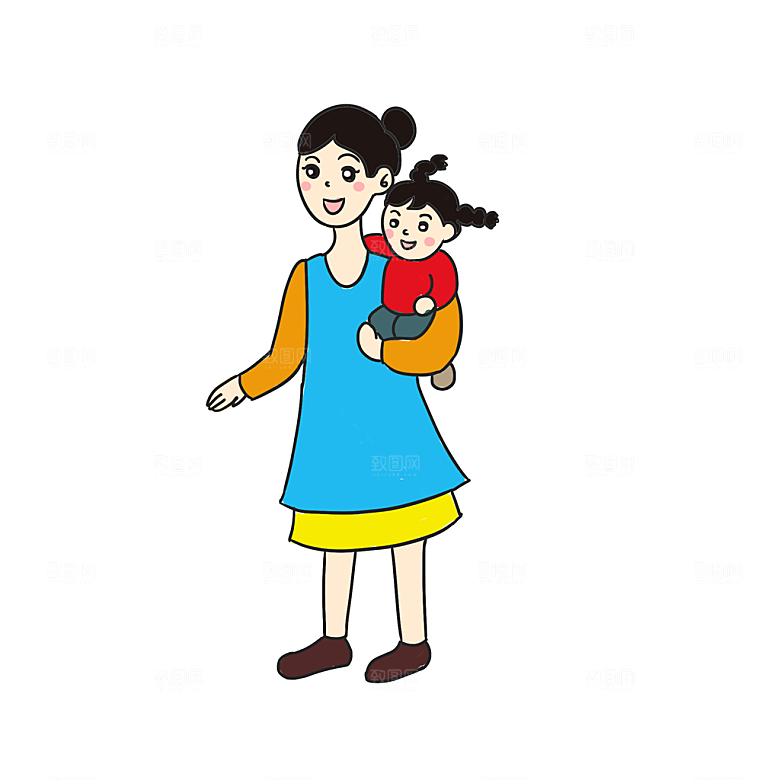 插画可爱卡通免抠元素母亲节