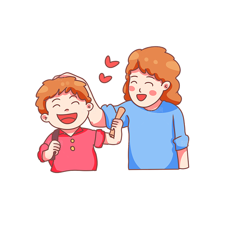 可爱卡通插画母亲节免抠元素