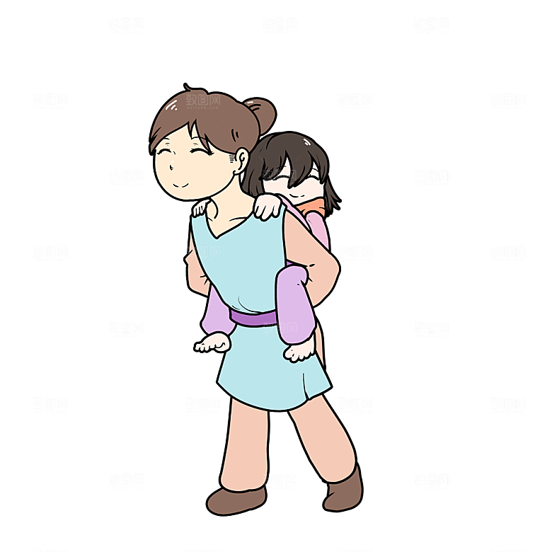 免抠元素可爱卡通母亲节插画