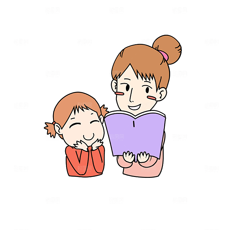 插画可爱卡通母亲节免抠元素