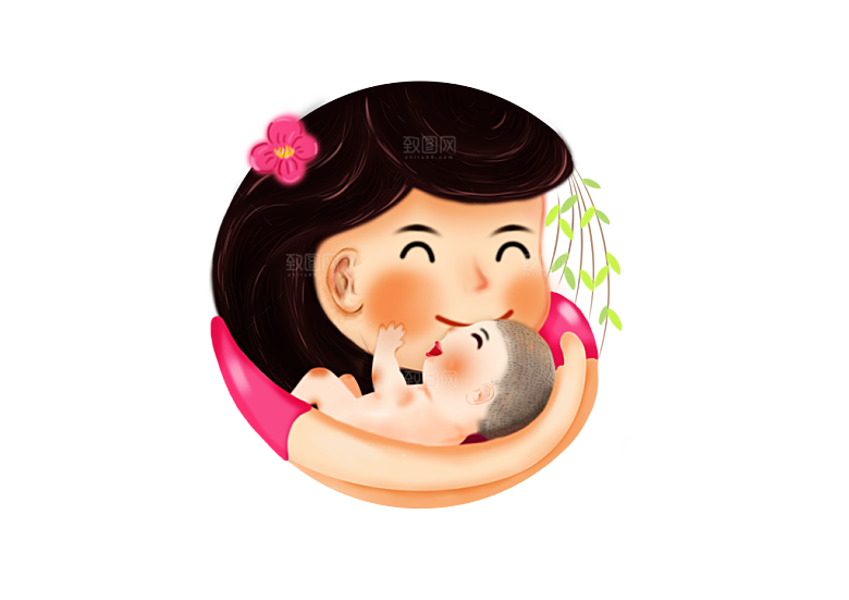 免抠元素插画可爱卡通母亲节