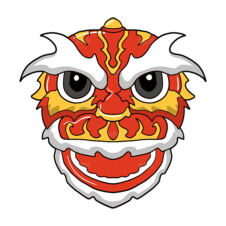 手绘卡通喜庆节日舞龙舞狮PNG免抠素材