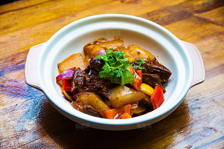 牛肉炖土豆摄影素材