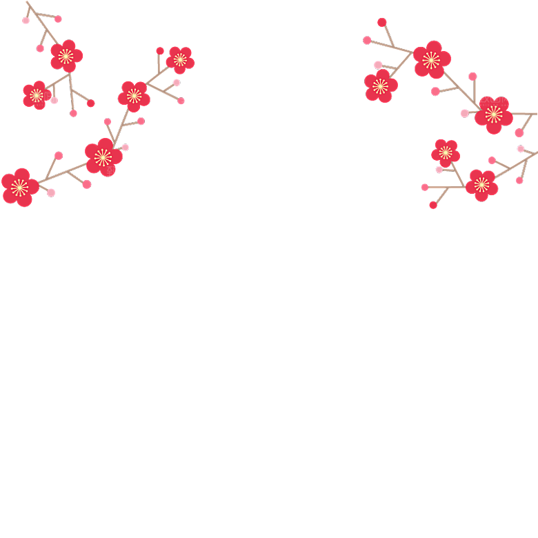 中国风梅花腊梅桃花樱花插画PNG素材