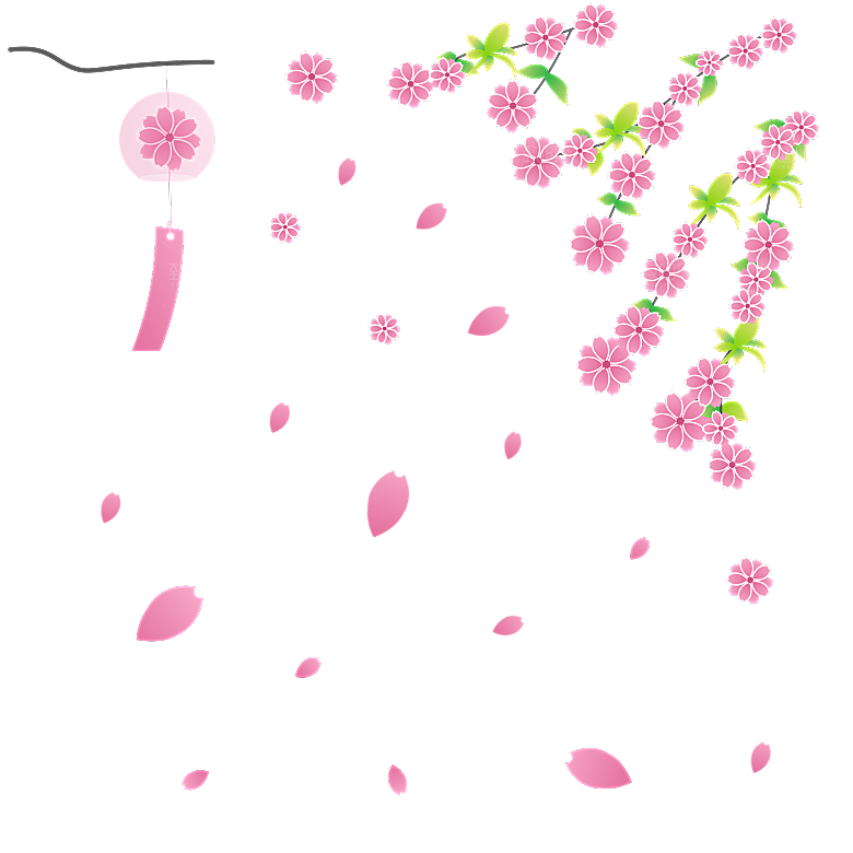 中国风梅花腊梅桃花樱花插画PNG图片