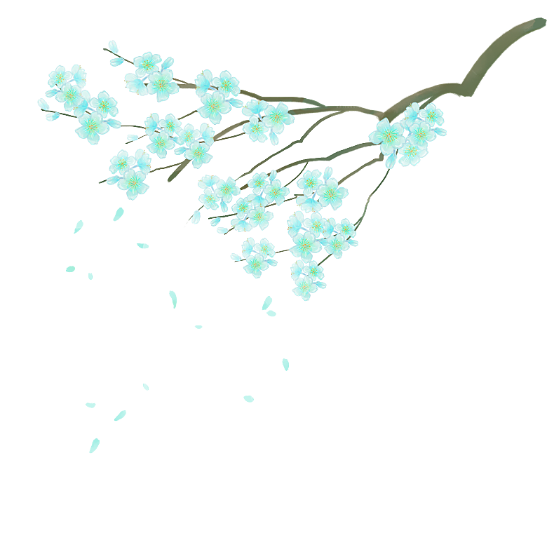 手绘粉红色樱花桃花梅花花朵PNG免抠素材