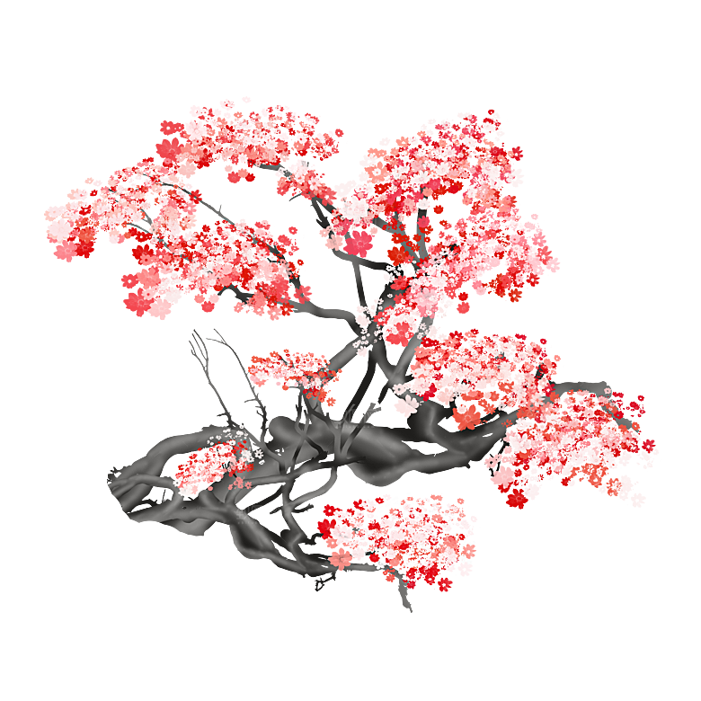 手绘粉红色樱花桃花梅花花朵PNG免抠素材
