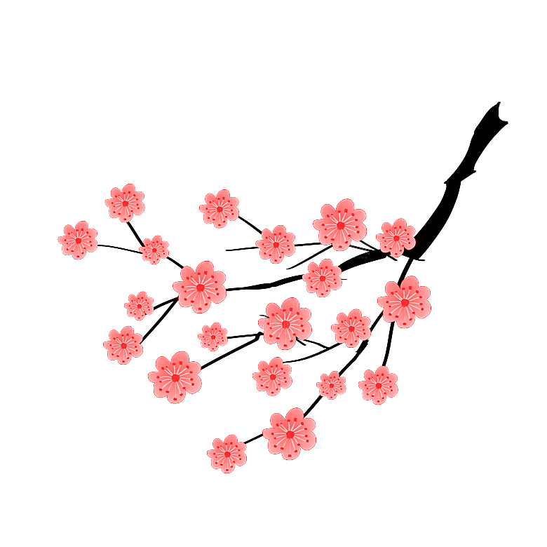 手绘粉红色樱花桃花梅花花朵PNG免抠