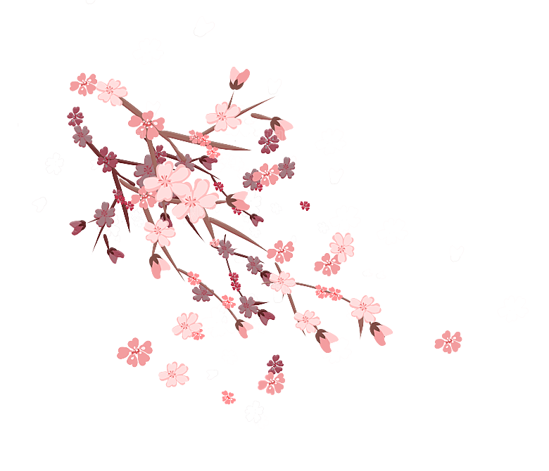 手绘粉红色樱花桃花梅花花朵PNG免抠素材