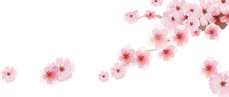 手绘粉红色樱花桃花梅花花朵PNG免抠素材