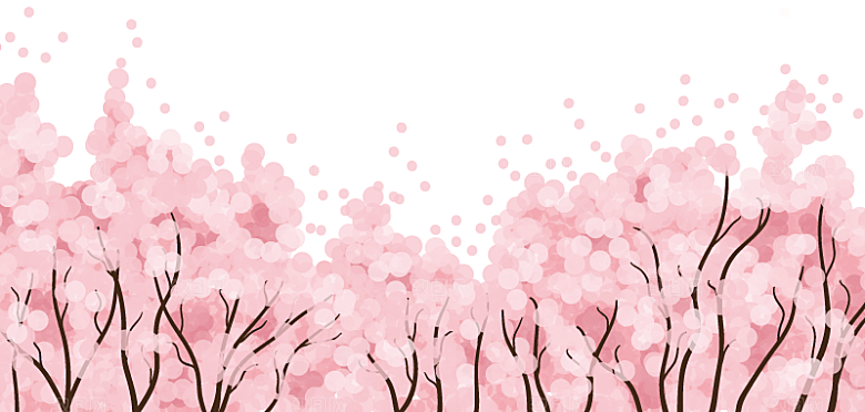 手绘粉红色樱花桃花梅花花朵PNG免抠素材