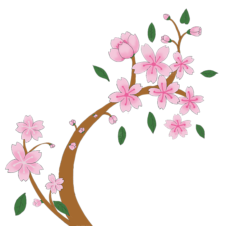 手绘粉红色樱花桃花梅花花朵PNG免抠