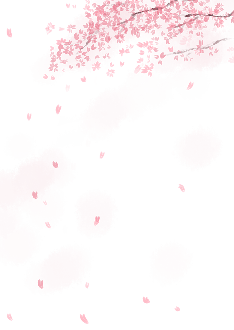 手绘粉红色樱花桃花梅花花朵PNG免抠素材
