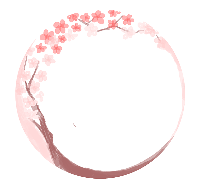 手绘粉红色樱花桃花梅花花朵PNG免抠