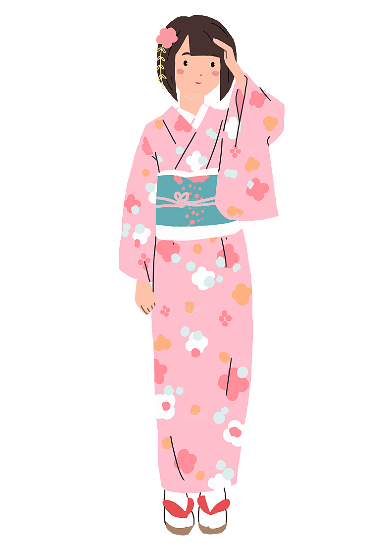 手绘粉红色樱花桃花梅花花朵PNG免抠素材