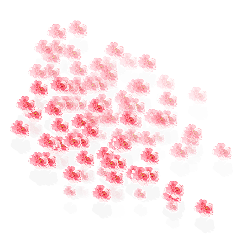 手绘粉红色樱花桃花梅花花朵PNG免抠素材