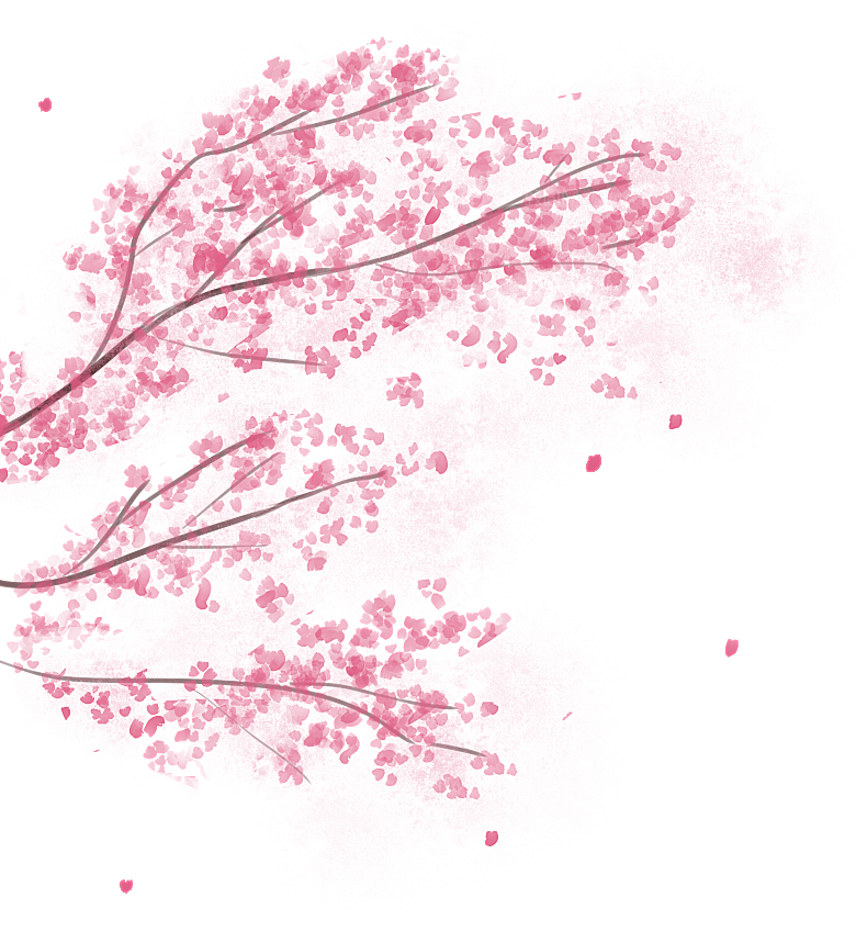 手绘粉红色樱花桃花梅花花朵PNG免抠素材