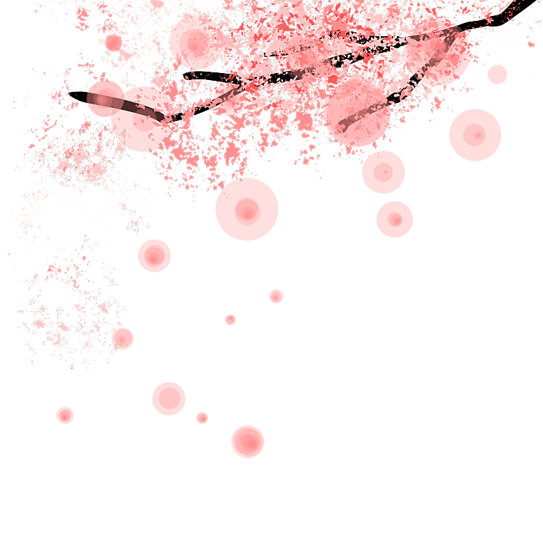 手绘粉红色樱花桃花梅花花朵PNG免抠