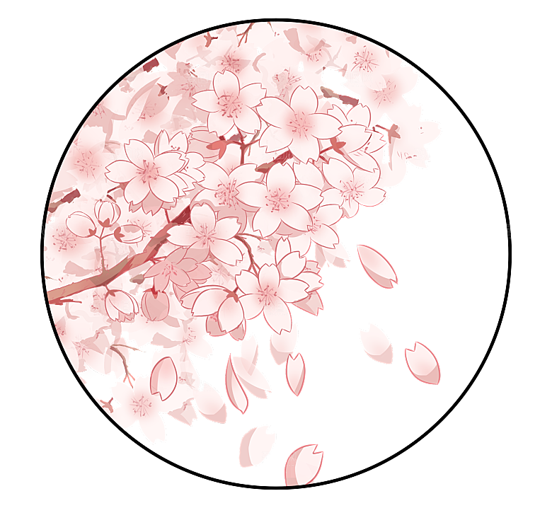 手绘粉红色樱花桃花梅花花朵PNG免抠图片