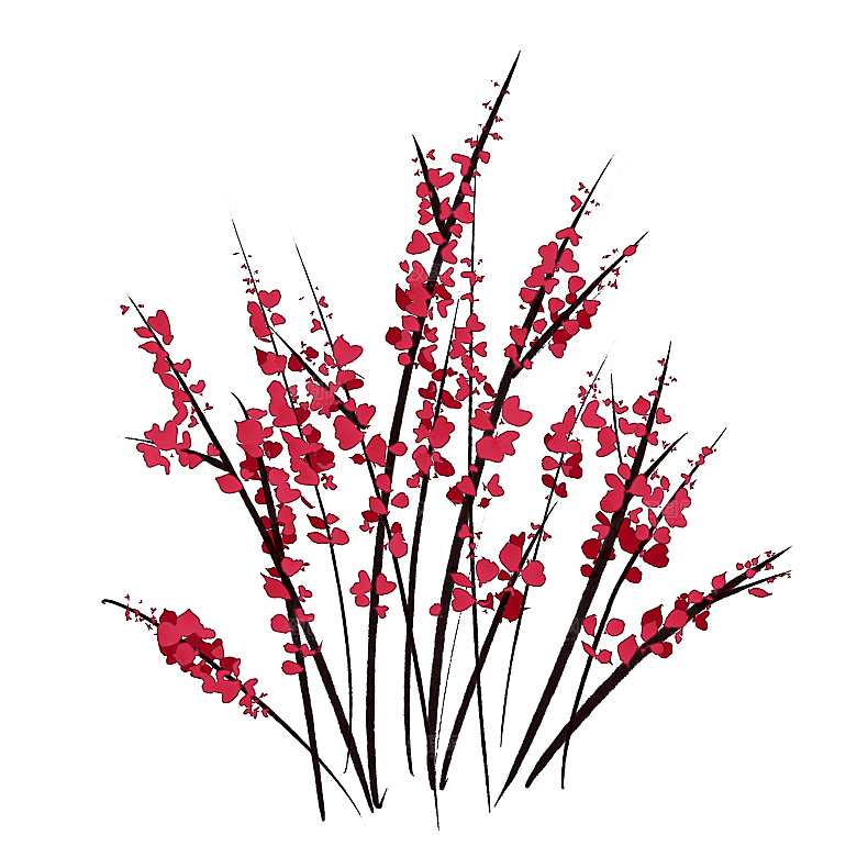 浪漫樱花树桃花插图背景PNG免抠