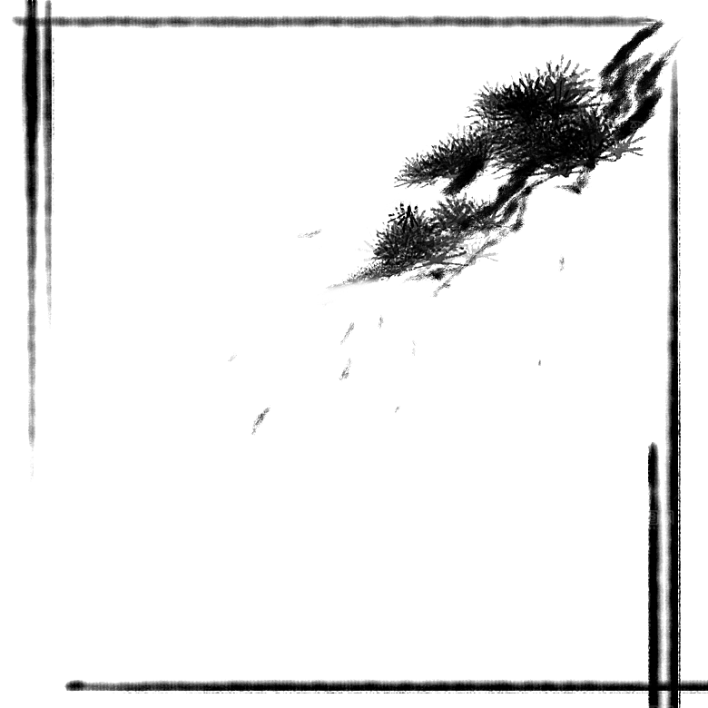 中式水墨文本框标题框窗格PNG图片
