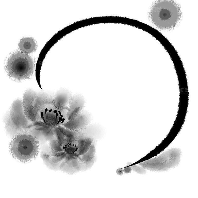 中式水墨文本框标题框窗格PNG图片素材
