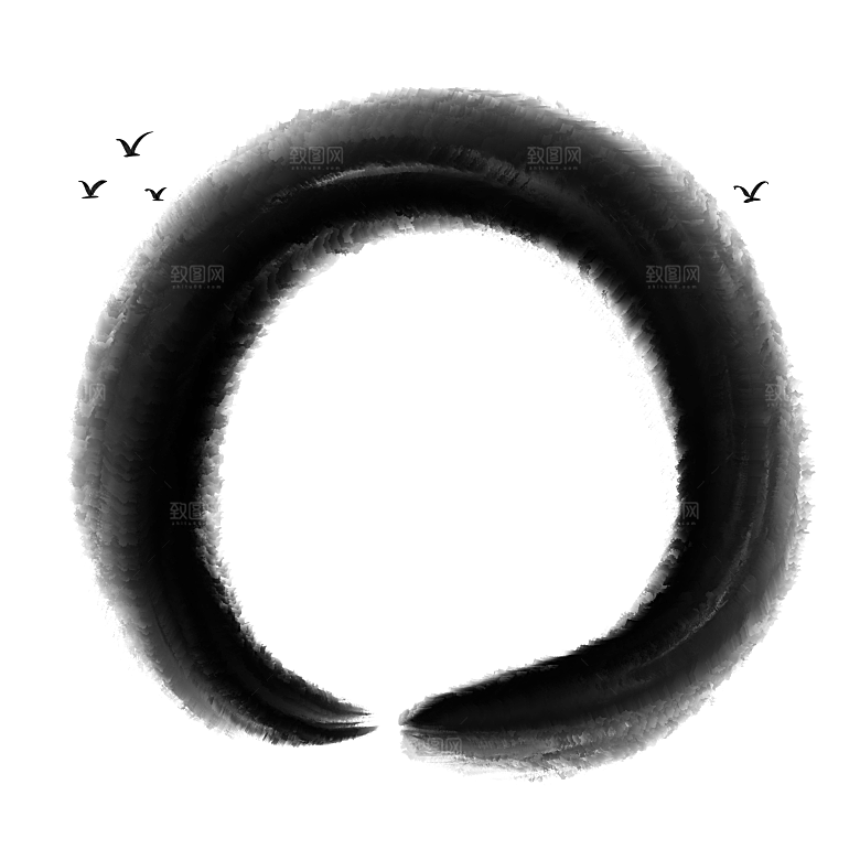 中式水墨文本框标题框窗格PNG图片素材