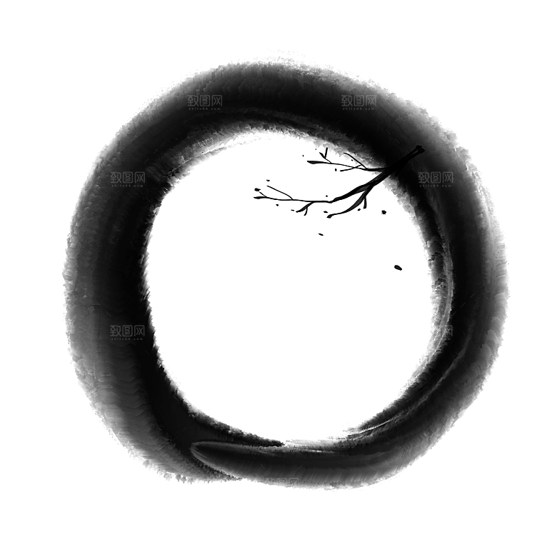 中式水墨文本框标题框窗格PNG图片素材