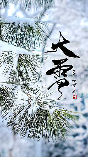 手绘大雪创意文化海报