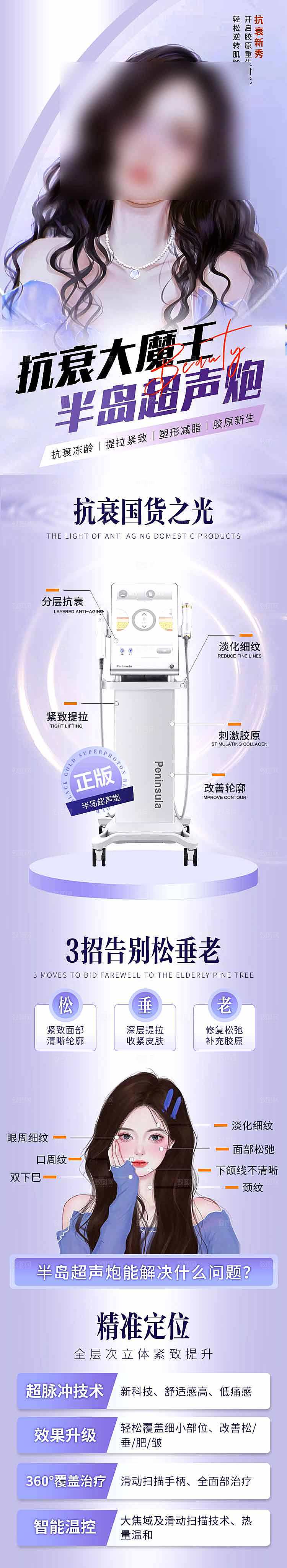 简约大气医美促销优惠长图海报