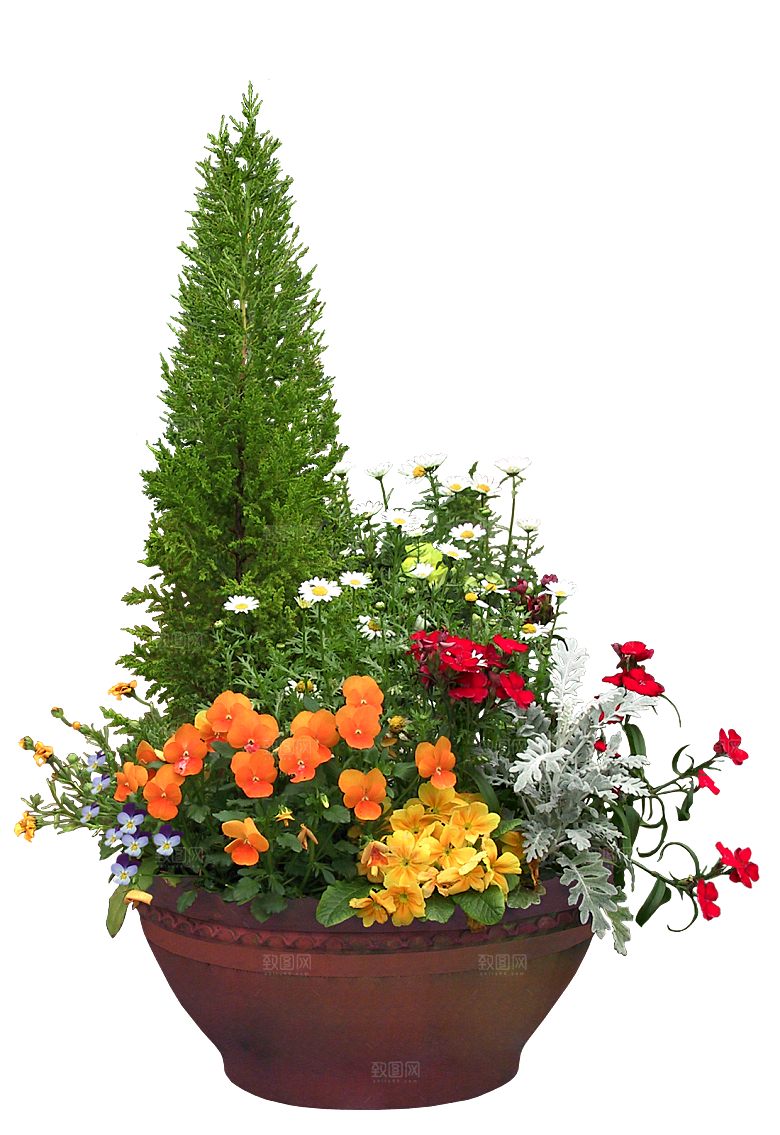 花艺软装北欧绿植插花花卉盆栽PNG