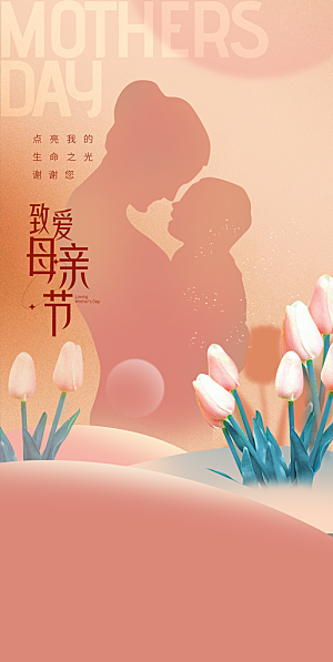 传统节日母亲节海报宣传展板展架