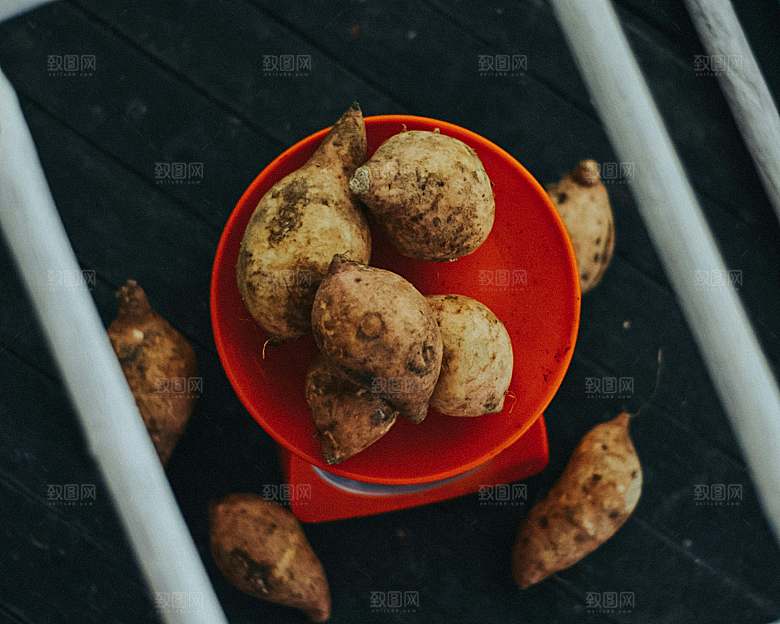 土豆摄影特写素材