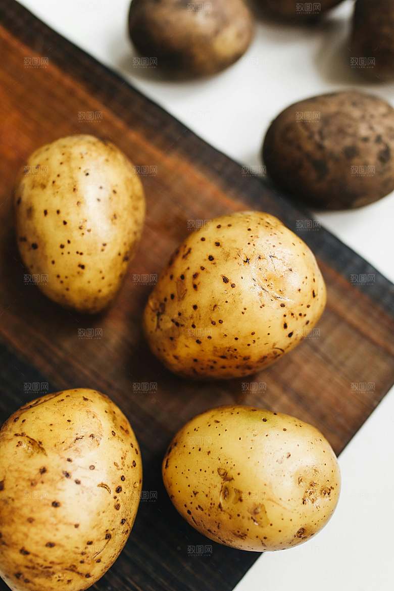 土豆摄影特写素材