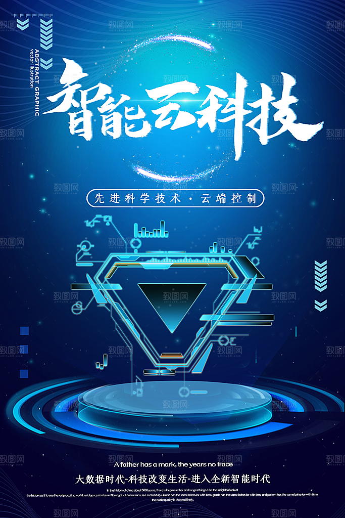 科技智慧云智能创意海报