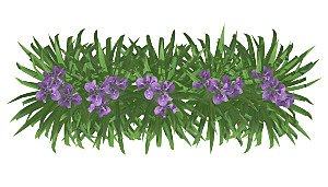 平面植物景观园林乔木灌木花草木顶视图素材