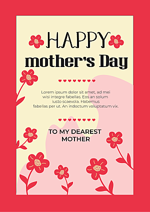 传统节日母亲节海报宣传贺卡