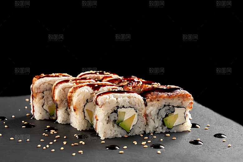 寿司美食餐饮摄影海报广告设计高清菜单素材