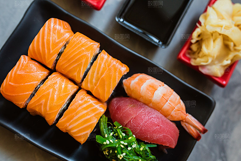 寿司美食餐饮摄影海报广告设计高清菜单