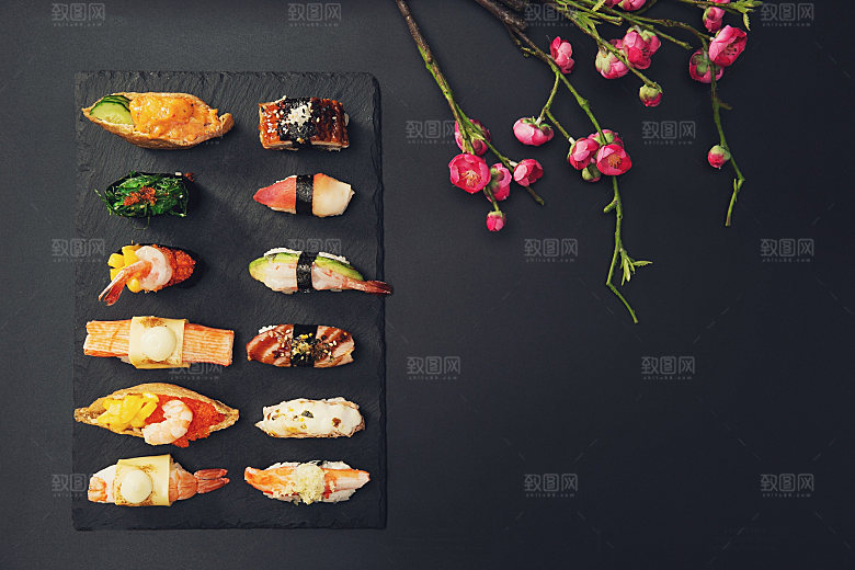 寿司美食餐饮摄影海报广告设计高清菜单素材