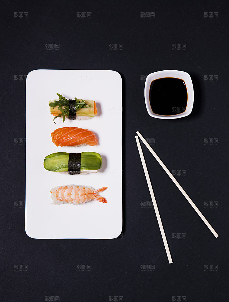 寿司美食餐饮摄影海报广告设计高清菜单