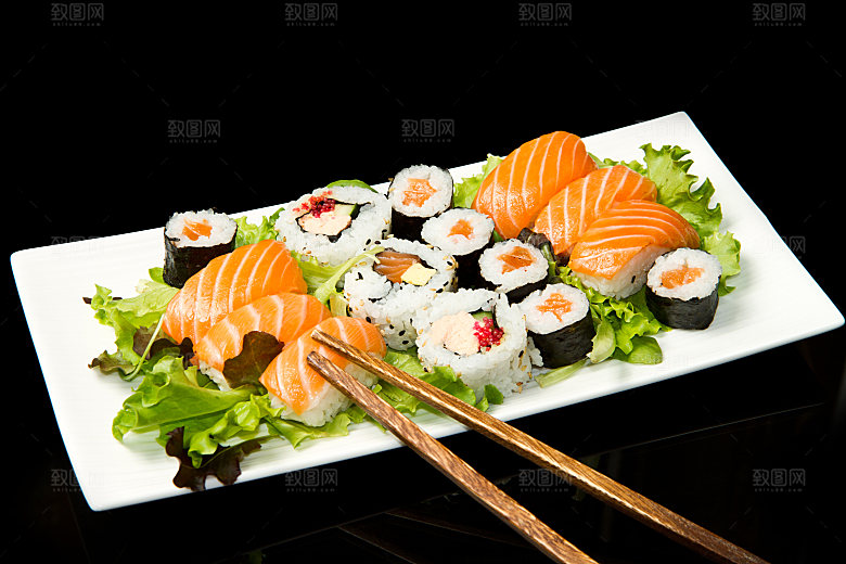 寿司美食餐饮摄影海报广告设计高清菜单