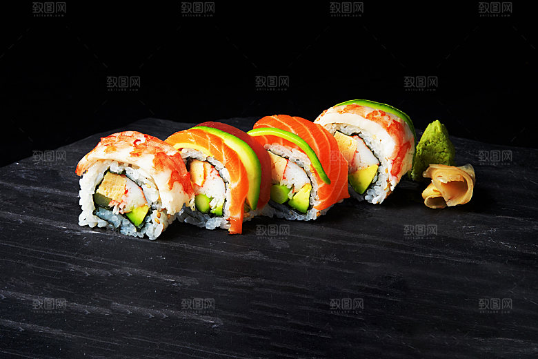 寿司美食餐饮摄影海报广告设计高清菜单