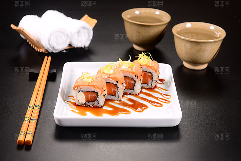 寿司美食餐饮摄影海报广告设计高清菜单