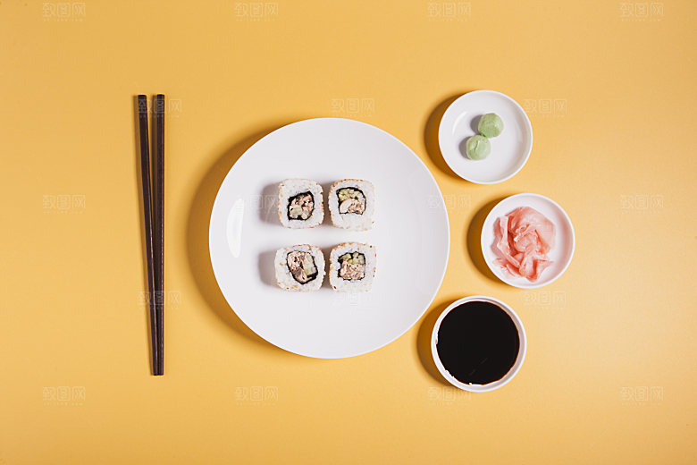 寿司美食餐饮摄影海报广告设计高清菜单