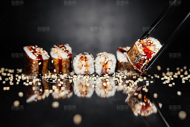 寿司美食餐饮摄影海报广告设计高清菜单素材
