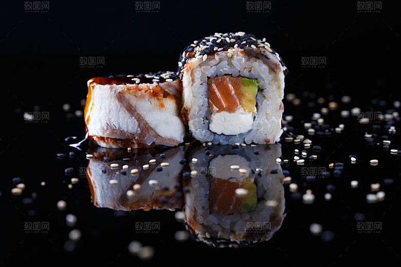 寿司美食餐饮摄影海报广告设计高清菜单