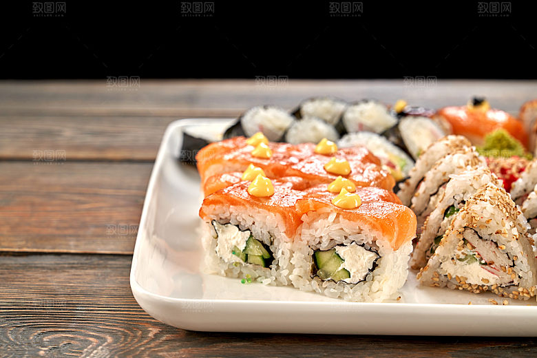 寿司美食餐饮摄影海报广告设计高清菜单