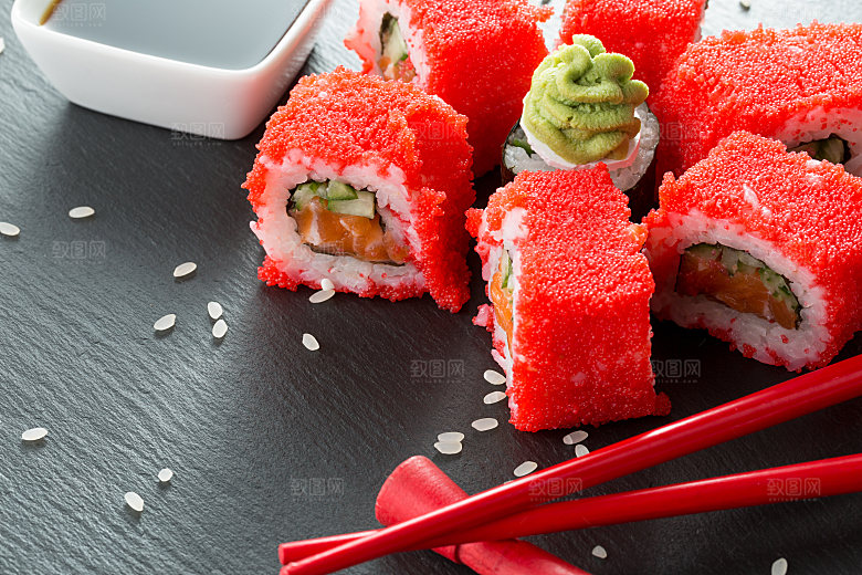 寿司美食餐饮摄影海报广告设计高清菜单